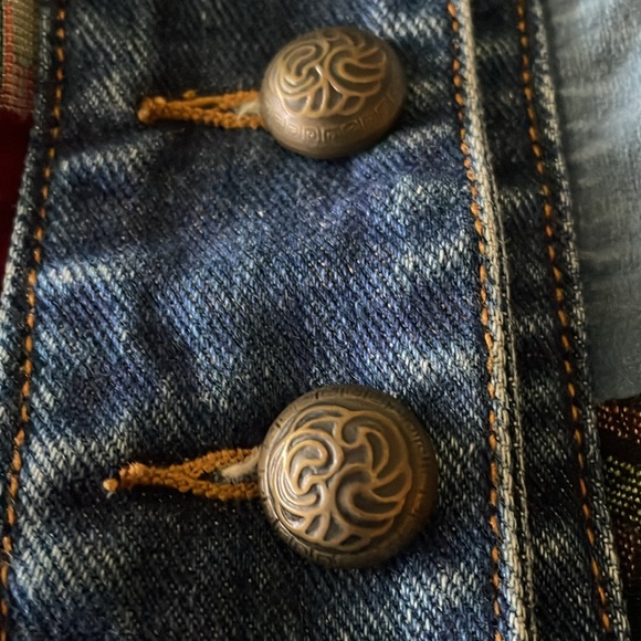 NY Line vintage patchwork jean vest size medium - Picture 7 of 14